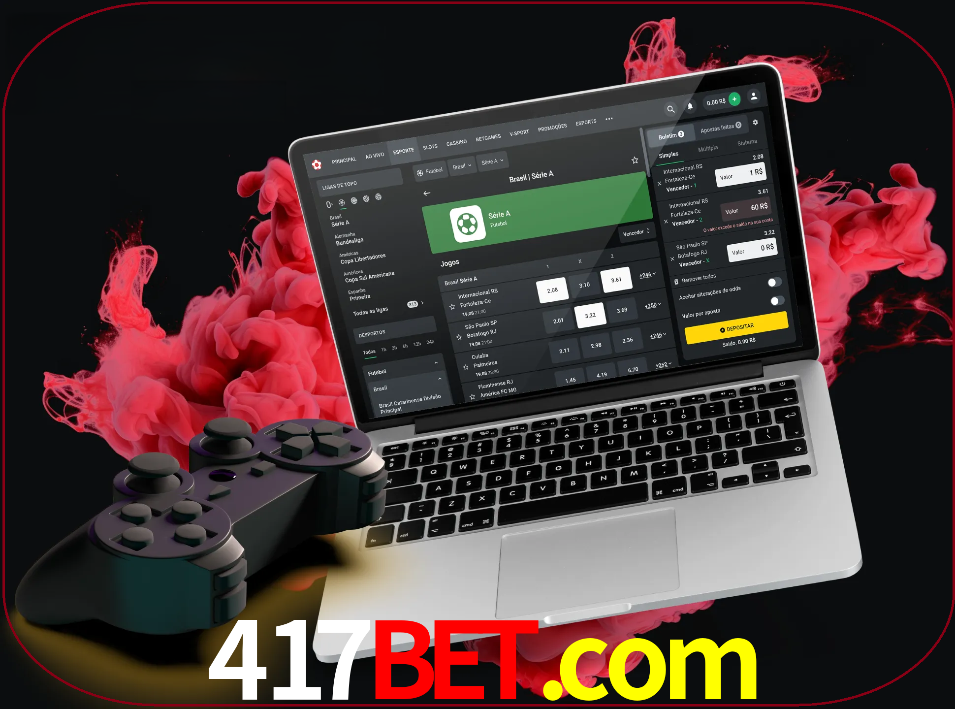 Visite a secção especial de jogos de vídeo em 417bet para descobrir em que jogos pode apostar e ganhar muito dinheiro.