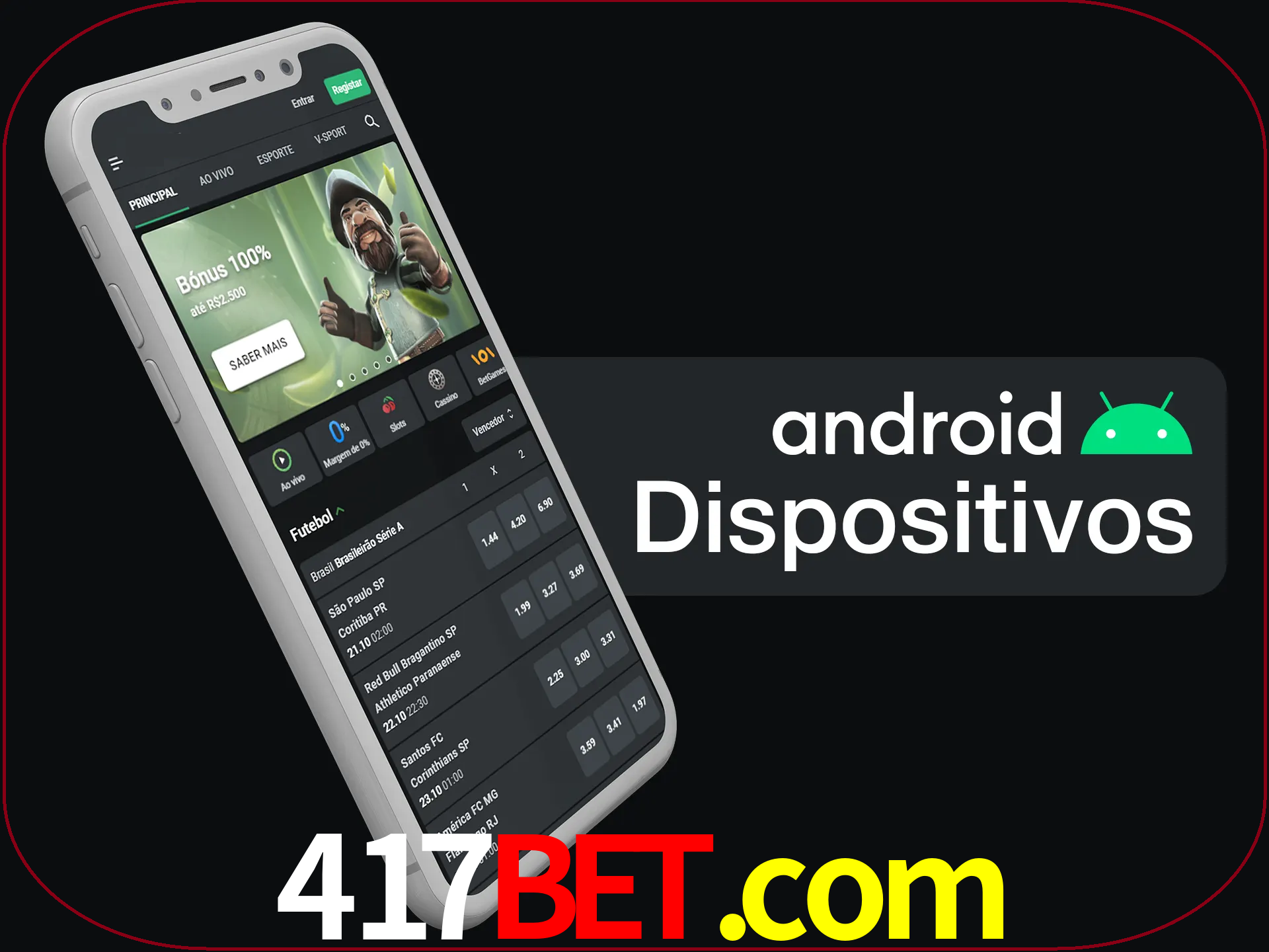 O aplicativo suporta a maioria de todos os dispositivos Android.
